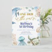 Oneder the sea birthday invitation 招待状 (スタンド正面)