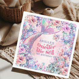 Oneder The Sea Flower Glitter Mermaid Tail  スタンダードカクテルナプキン