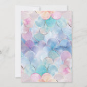 Oneder The Sea Flower Glitter Mermaid Tail  招待状 (裏面)