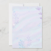 Oneder the Sea Mermaid 1st birthday girl写真 招待状 (裏面)