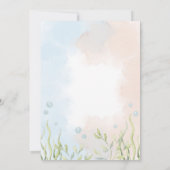 Oneder the Sea Ocean Animals 1st Birthday  招待状 (裏面)