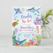 Oneder the Sea Party 1st Birthday Invitation 招待状 (スタンド正面)