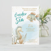 Oneder The Sea Summer Beach First Birthday  招待状 (スタンド正面)