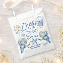 ONEder The Sea Twin Boys 1st birthday Cute Ocean  フェイバーバッグ
