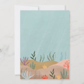 Oneder The Sea Whale Shark Sea Life 1st Birthday 招待状 (裏面)