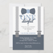 ONEderf誕生日パーティーの招待状、ボウタイ 招待状 (正面)