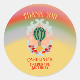 Onederfulエアバルーンファースト誕生日 ラウンドシール