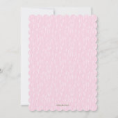 ONEderfulピンクと金ゴールドの最初の誕生日招待状 招待状 (裏面)