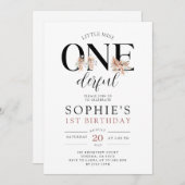 ONEderfulフローラガールズ誕生日招待状 招待状 (正面/裏面)