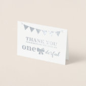 Onederfulホイ実在ル第1誕生日サンキューカード 箔カード (正面)