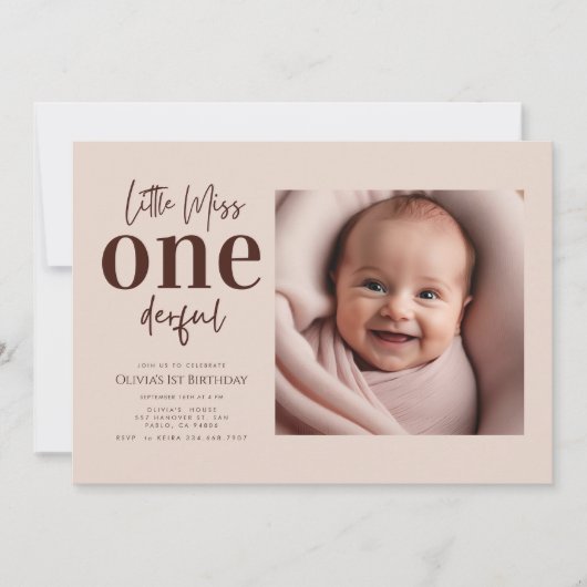 ONEderful恋しく思スクリプト写真 招待状 (正面)