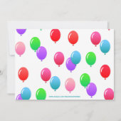 ONEderful最初の誕生日バルーングリーン写真 招待状 (裏面)