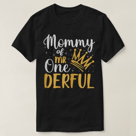 Onederful氏の女性のママ1歳の誕生日パーティーMR. Tシャツ (デザイン正面)