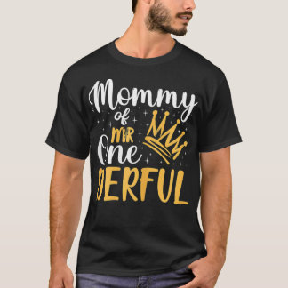 Onederful氏の女性のママ1歳の誕生日パーティーMR. Tシャツ