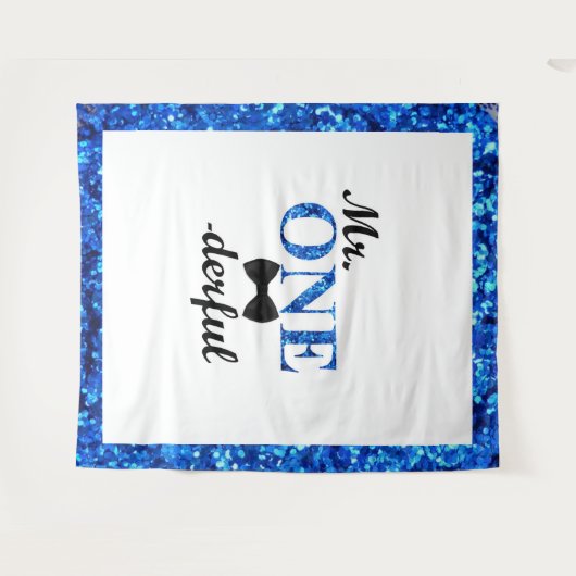 Onederful氏の誕生日の背景 タペストリー (正面(横))