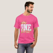 Onederful氏1歳の誕生日の最初の一面真皮のマッチン Tシャツ (正面フル)