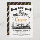 Onederful水彩画の氏の第1誕生日の招待状 招待状 (正面/裏面)