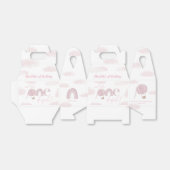 Onederful熱気球ピンク1st誕生日 フェイバーボックス (折り畳みなし)