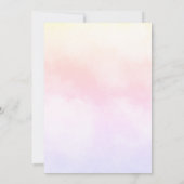 Onederful熱気球ピンク1st誕生日 招待状 (裏面)