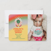 Onederful熱気球ファースト誕生日 サンキューカード (正面)