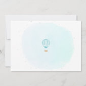 ONEderful熱気球フォトファースト誕生日 招待状 (裏面)