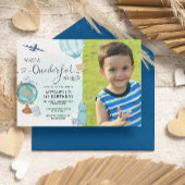 ONEderful熱気球フォトファースト誕生日 招待状