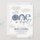 Onederful熱気球レインボーボーイ1st誕生日 招待状 (正面)