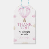 Onederful熱気球誕生日ありがとうラベル ギフトタグ (正面)