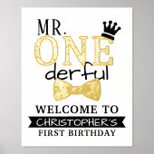 ONEderful第1フォイル実在誕生日歓迎サイン 箔ポスター (正面)