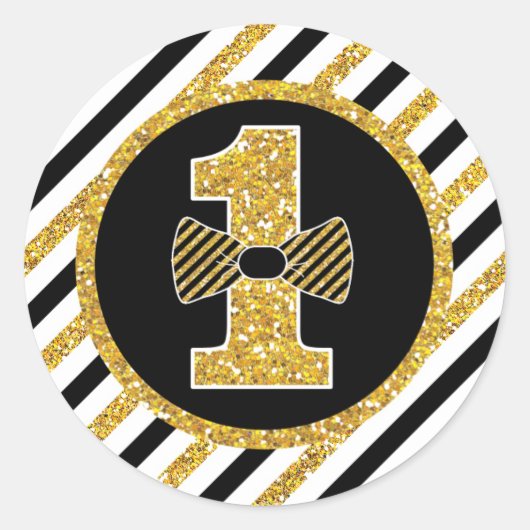 ONEderful誕生日丸ステッカーラベル ラウンドシール (正面)