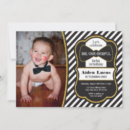 ONEderful誕生日招待状と写真 招待状