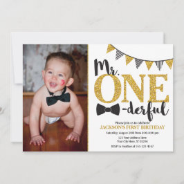 ONEderful誕生日招待状と写真 招待状