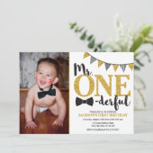 ONEderful誕生日招待状と写真 招待状 (スタンド正面)