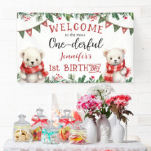 ONEderful | かわいいクマのクリスマス1歳の誕生日パーティー