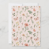 Onederful エレガント Wildflower 1st Birthday 招待状 (裏面)