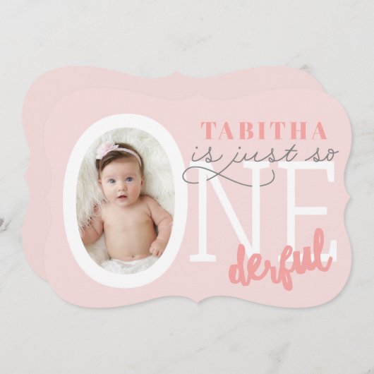 ONEderful 招待状 (正面/裏面)