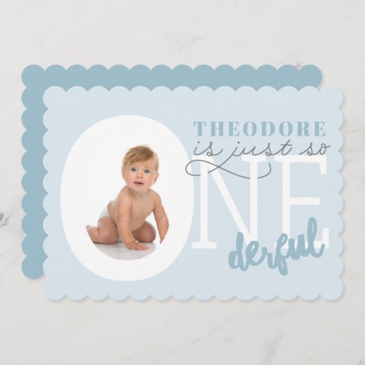 ONEderful 招待状 (正面/裏面)