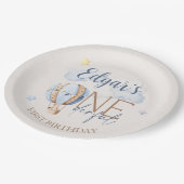 ONEderful 1Birthday熱気球紙プレート ペーパープレート (アングル)