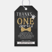 ONEderful 1st誕生日パーティーありがとう ギフトタグ (正面)