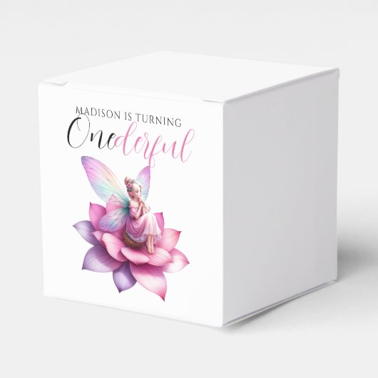 Onederful 1st誕生日パーティー フェイバーボックス (正面サイド)