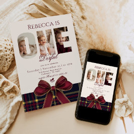 OneDerful 1st Birthday Holiday party Photo 招待状