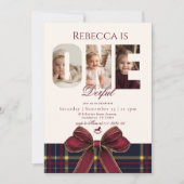 OneDerful 1st Birthday Holiday party Photo 招待状 (正面)