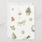 Onederful 1th誕生日クッキーのクリスマス 招待状 (裏面)