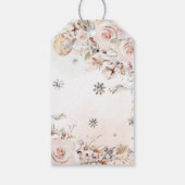 ONEderful 1th誕生日ピンク冬ワンダーランド ギフトタグ (裏面)