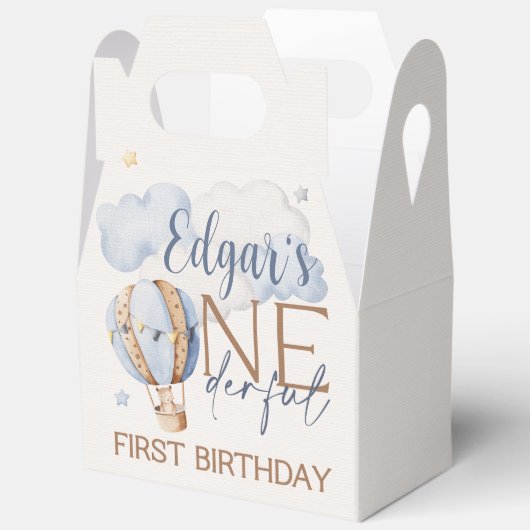ONEderful 1th Birthday熱気球パーティーボックス フェイバーボックス (見開き)