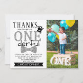 ONEderful 1th Birthday Photo氏 サンキューカード (正面)