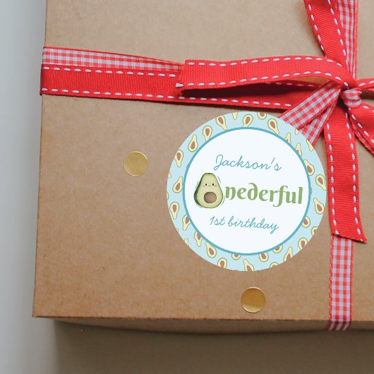 Onederful Alvado 1st Birthdayパーティー写真 ラウンドシール