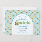 Onederful Alvado 1st Birthdayパーティー写真 招待状 (正面)