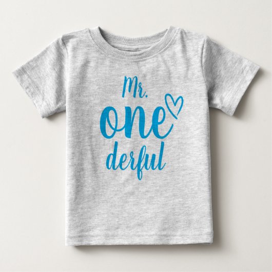Onederful Baby's First Birthday氏の ベビーTシャツ (正面)