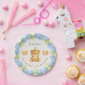 Onederful Bear First Birthday Paper Plates ペーパープレート (パーティー)